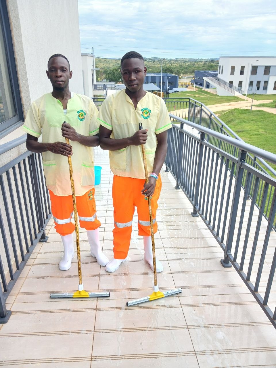 Akaliro cleaning team on site